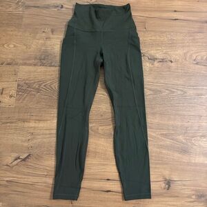lululemon athletica Deep Olive High-Waist Leggings with Pockets